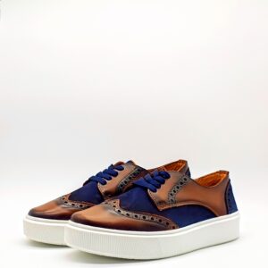 Bostoniano Café/Nobuck Azul